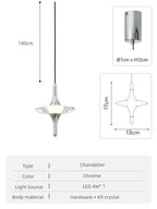 Modern Light Water Ripple Glass Hanging Lamp