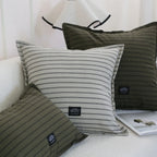 Minimalist Cotton Canvas Striped Cushion