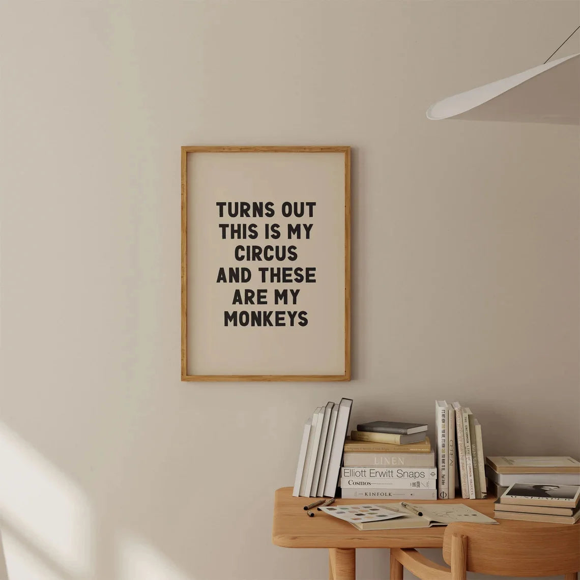 Simple Trendy Text Printing Poster (No Frame)