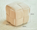 Low stool Home sofa Fabric small square stool Children's bench Solid wood shoe changing stool Internet celebrity creative