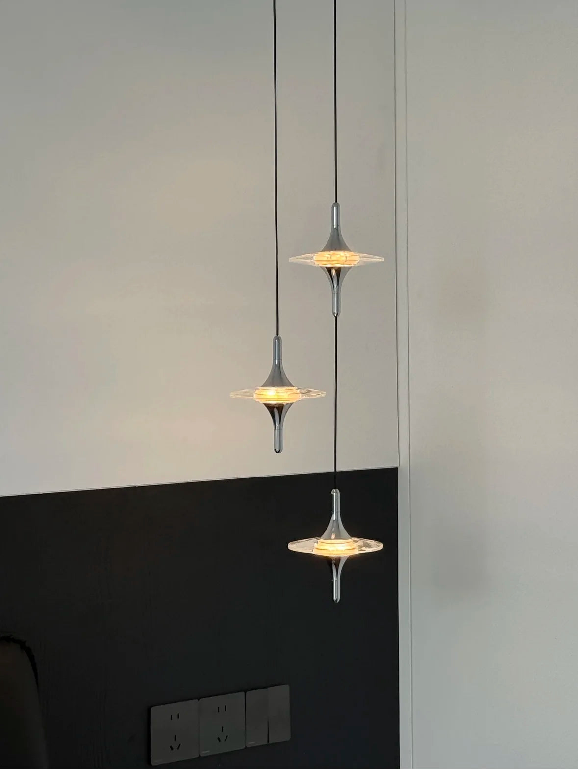 Modern Light Water Ripple Glass Hanging Lamp