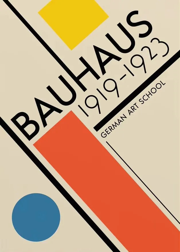 Bauhaus Abstract  Pop Art Geometric Poster (No Frame)