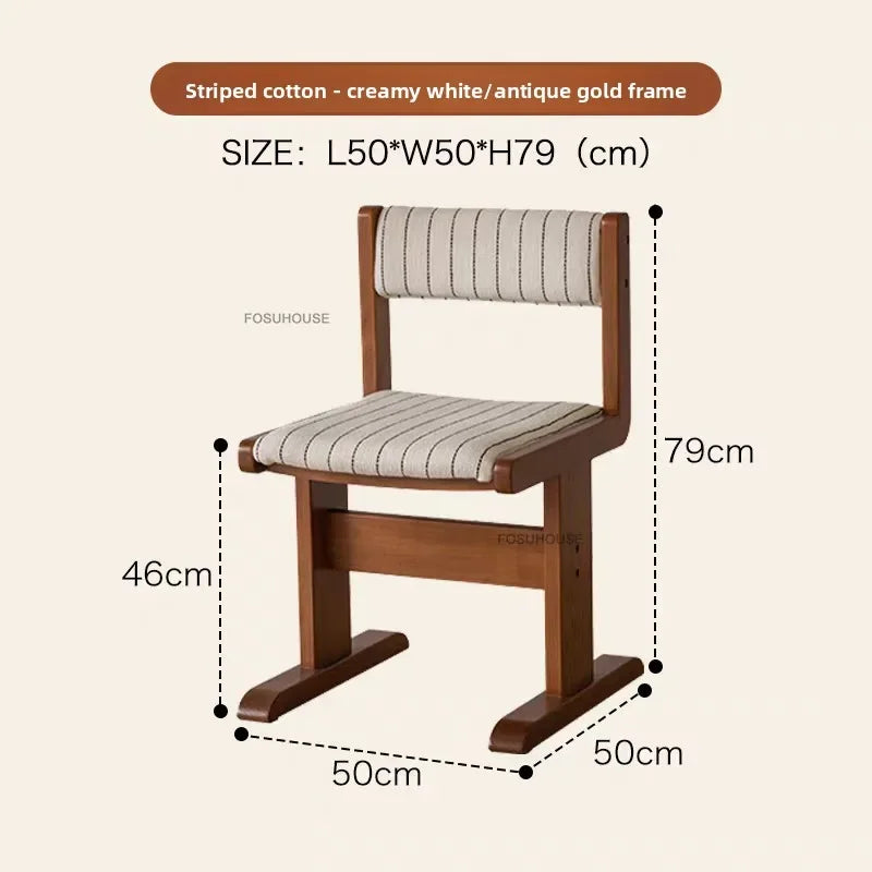 Home Retro Fabric Saddle Chair