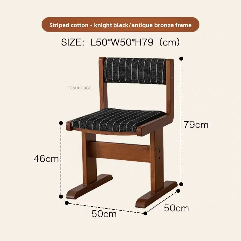 Home Retro Fabric Saddle Chair