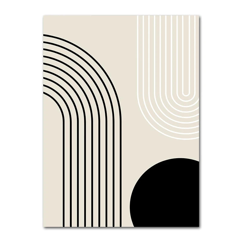 Abstract Bohemia Line Prints Poster (No Frame)
