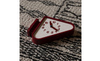 Double Sided Corner Wall Clock Red Frame Corner Wall Clock Home Timepiece Arabic Numerals Grid Face