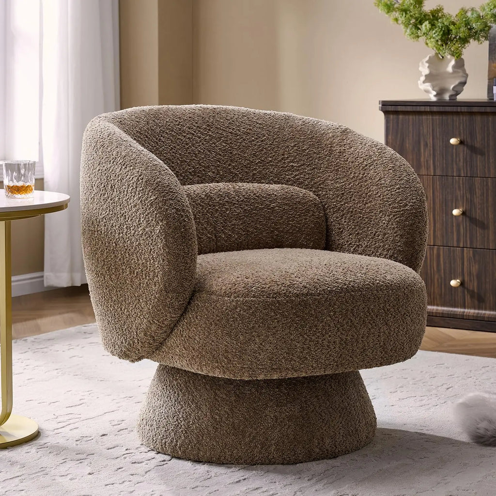 360 Swivel Curved Back Accent Chair
