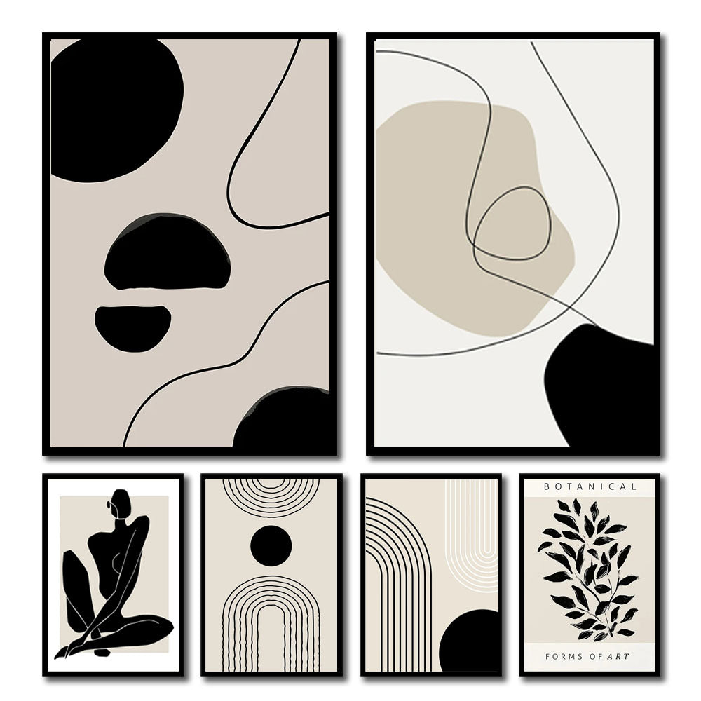 Abstract Bohemia Line Prints Poster (No Frame)