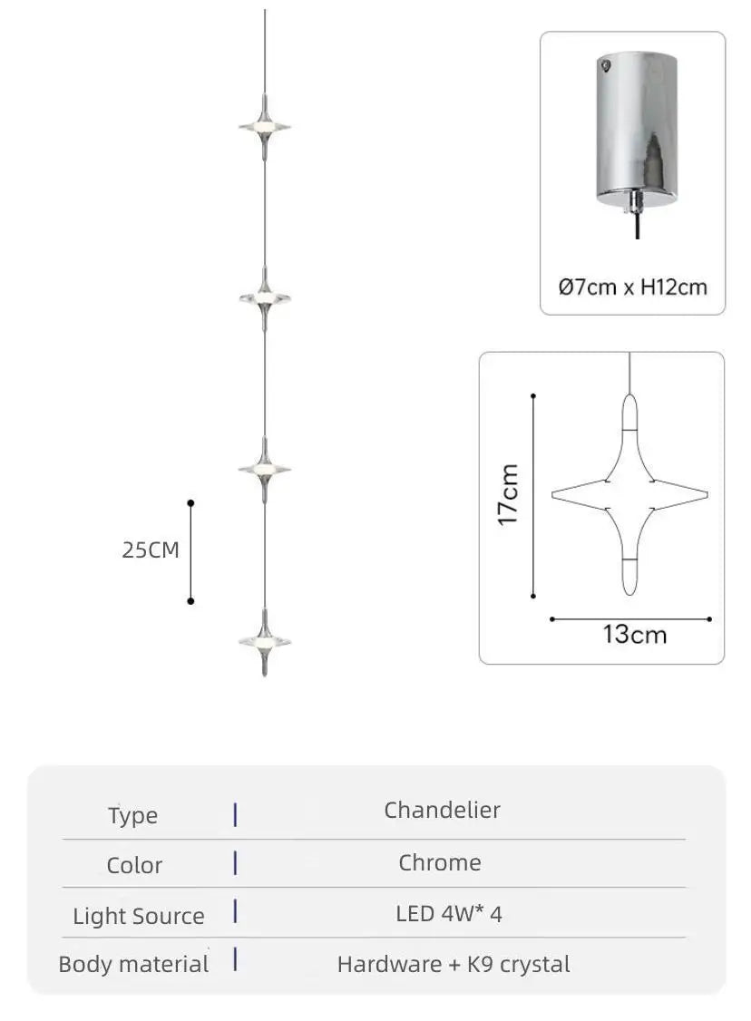 Modern Light Water Ripple Glass Hanging Lamp