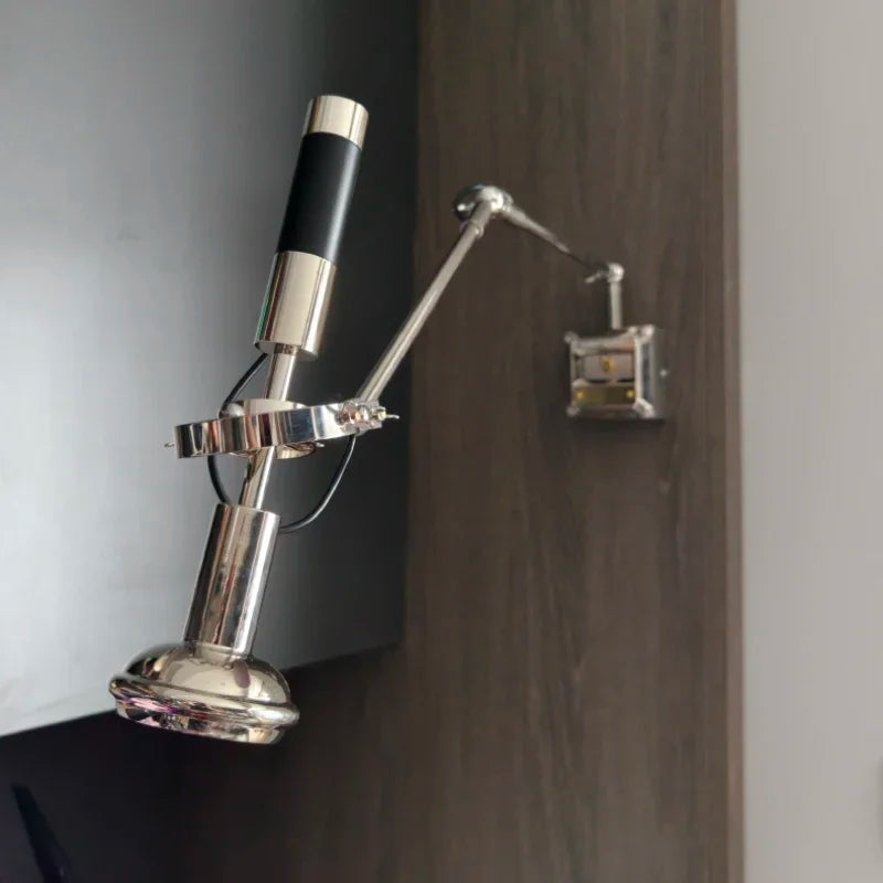 American Novelty Chrome Metal Wall Lamp