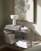 Modern Stainless Steel Wire Frame End bedside Table