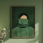 Emerald Abstract Woman Art Poster (No Frame)
