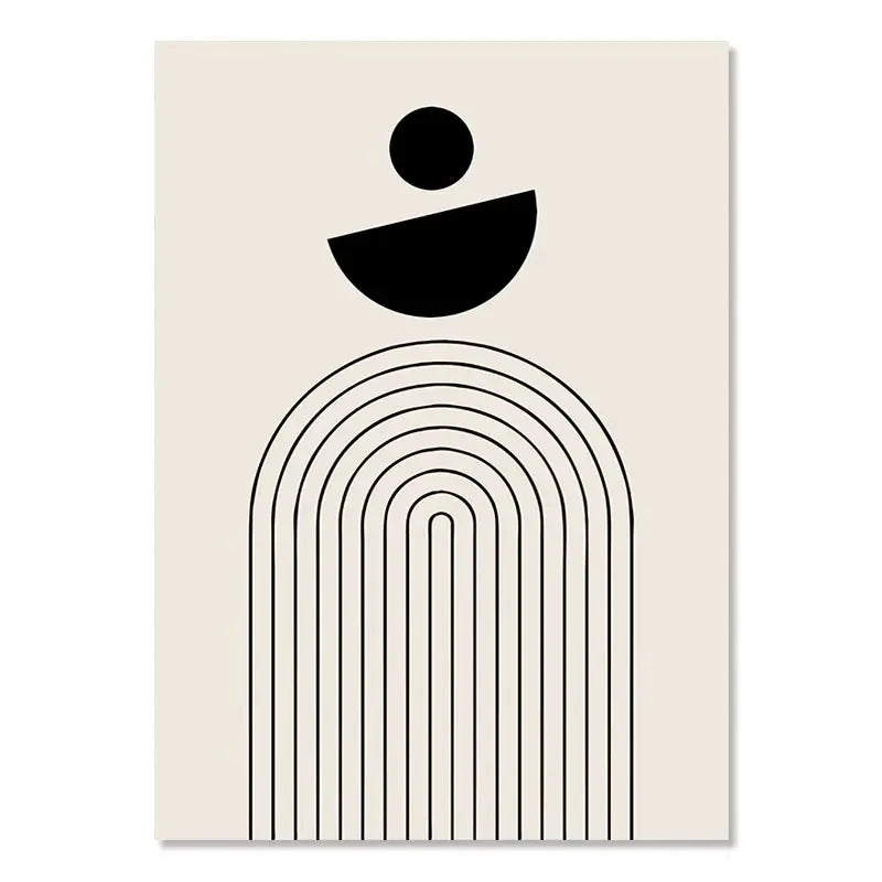 Abstract Bohemia Line Prints Poster (No Frame)