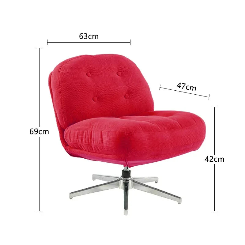 Bauhaus Red Lounge Rotating Sofa Chair