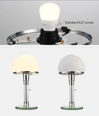 Bauhaus Lamp White Table Lamp Danish Designer Nordic Bedroom Bedside Simple Glass Table Light for Living Room