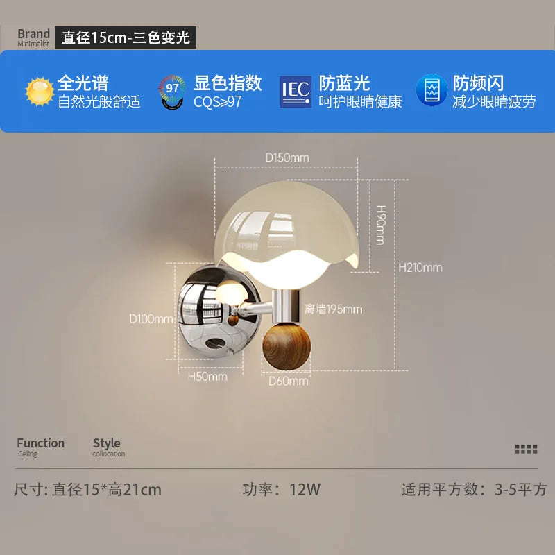 Full Spectrum Eggshell Wall Lamp
