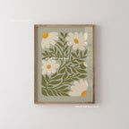 Mid-century Abstract Moody Plant Art Canvas Print Poster (No Frame)