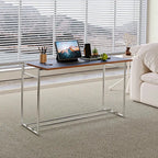 Vintage Stainless Steel Low Side Table