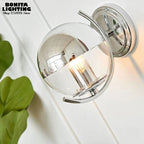 Chrome Glass Wall Sconce