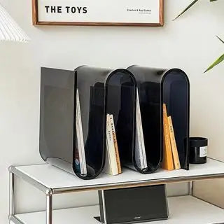 Acrylic S-Shape Magazine Rack
