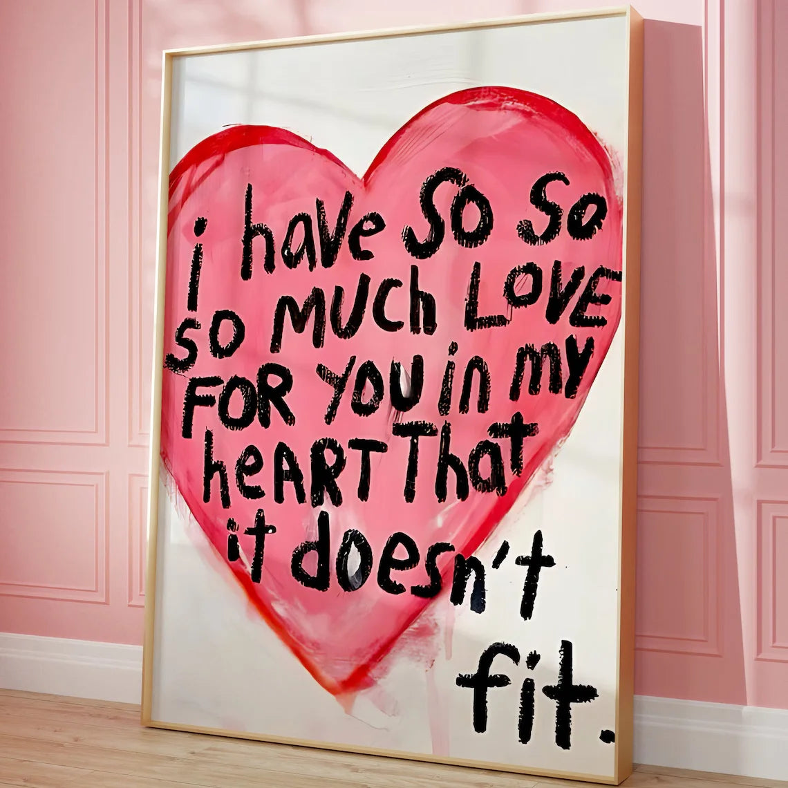 Simple Trendy Text Printing Poster (No Frame)