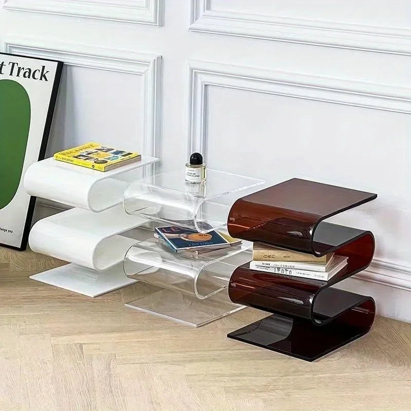 Acrylic S-Shape Magazine Rack