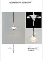 Modern Light Water Ripple Glass Hanging Lamp