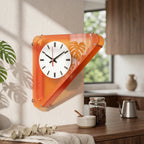 Double Sided Corner Wall Clock Minimalist Style Timepiece House Decoration Easy to Install