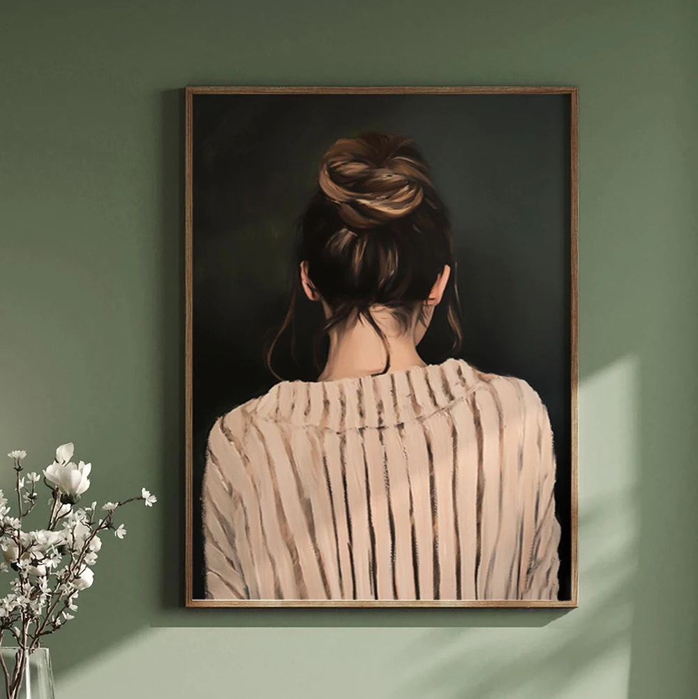Emerald Abstract Woman Art Poster (No Frame)