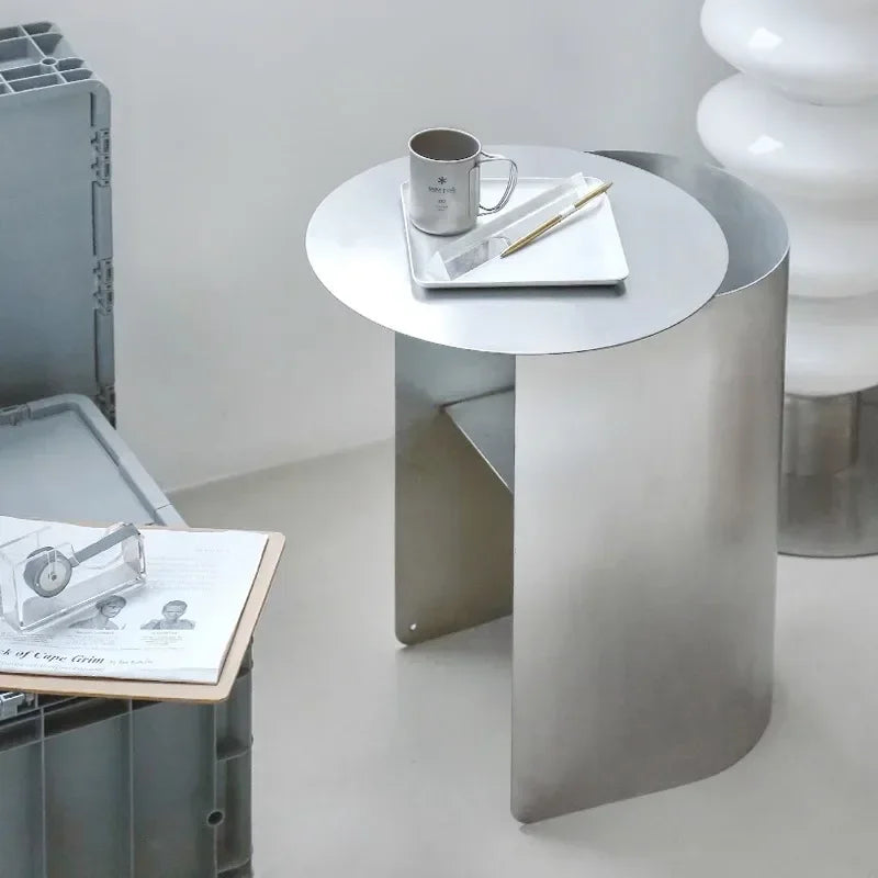 Minimalist Half Cylinder Metal Coffee Table