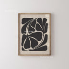 Mid-century Abstract Moody Plant Art Canvas Print Poster (No Frame)