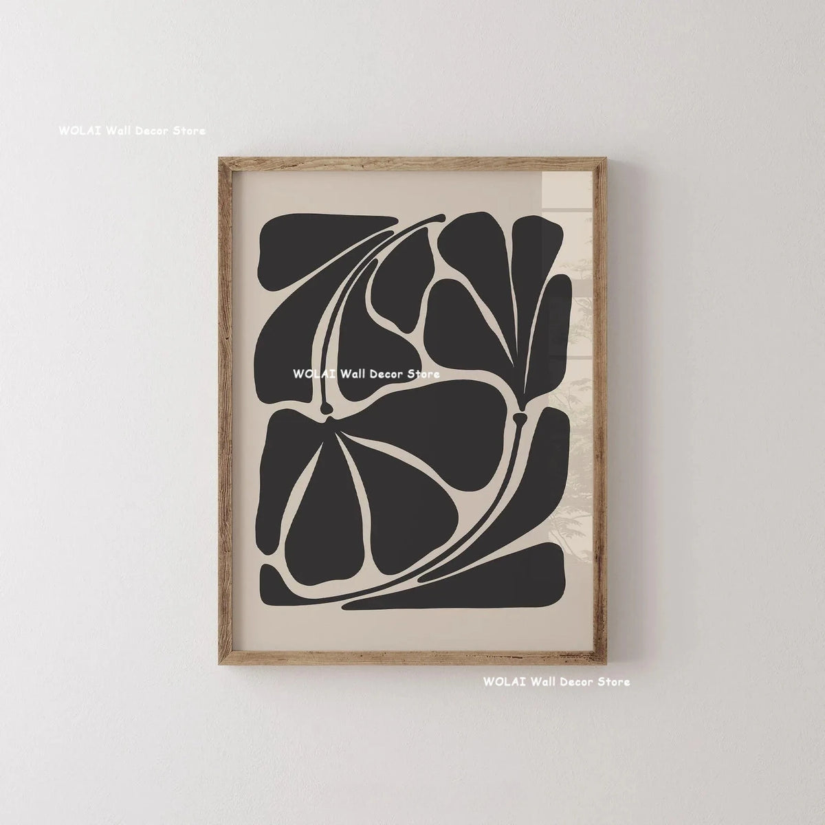 Mid-century Abstract Moody Plant Art Canvas Print Poster (No Frame)