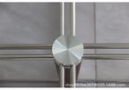 Korean Stainless Steel Oval Simple Glass Coffee Table
