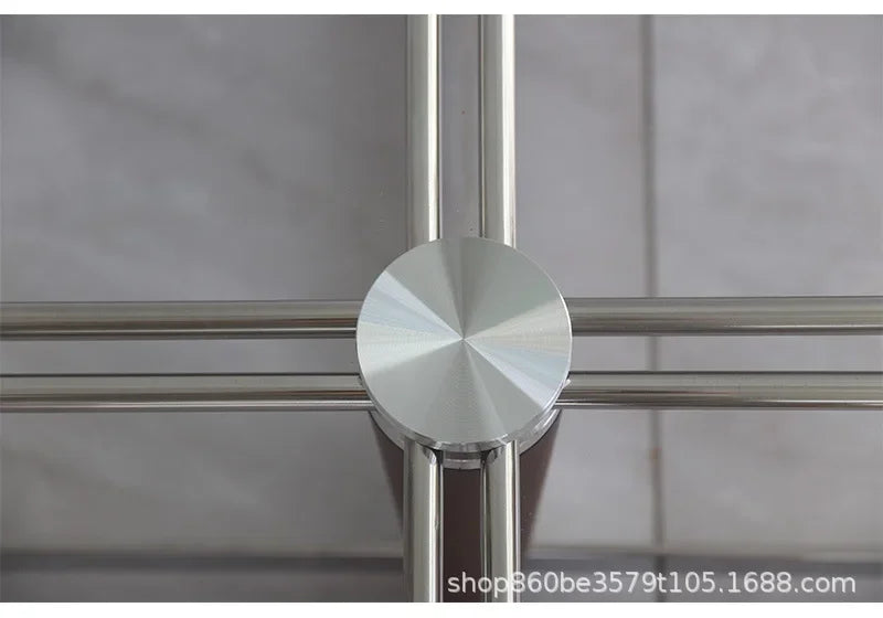 Korean Stainless Steel Oval Simple Glass Coffee Table