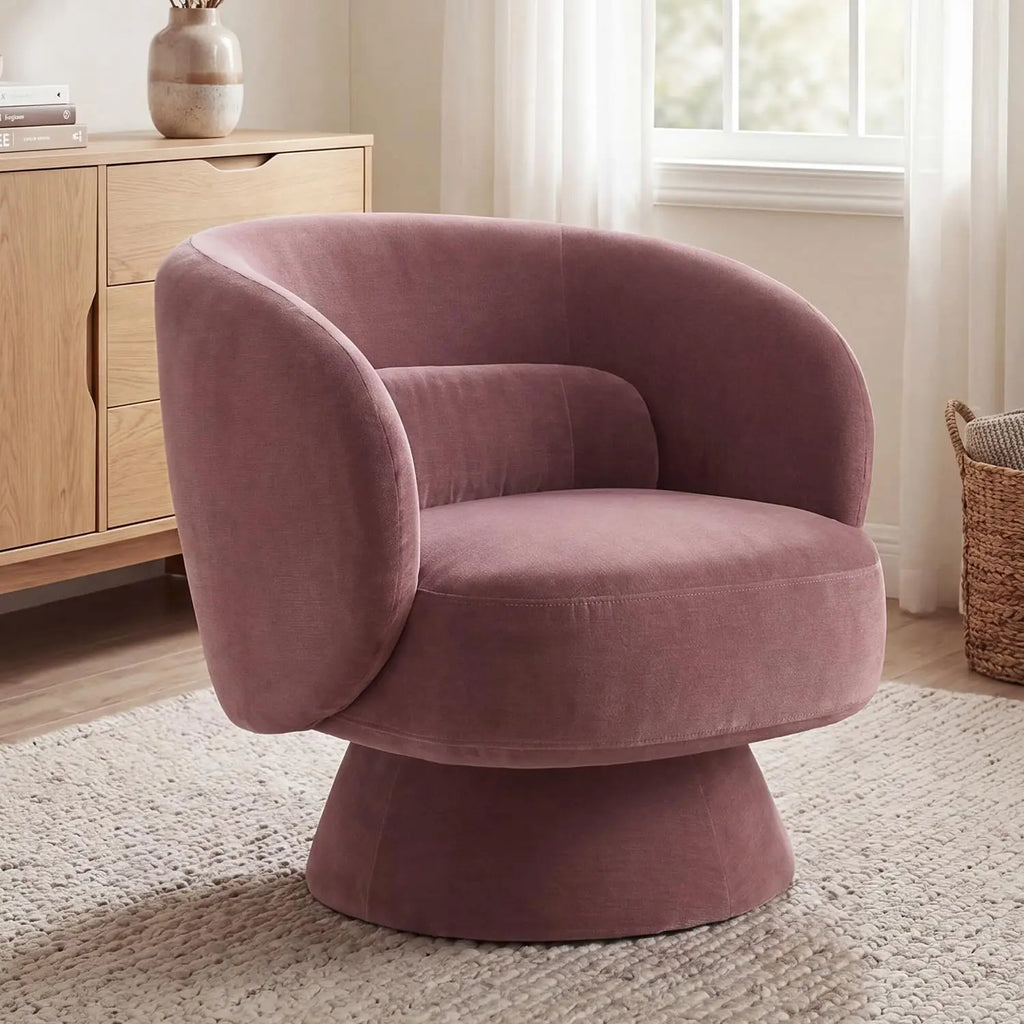 360 Swivel Curved Back Accent Chair