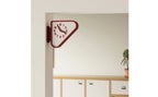 Double Sided Corner Wall Clock Red Frame Corner Wall Clock Home Timepiece Arabic Numerals Grid Face