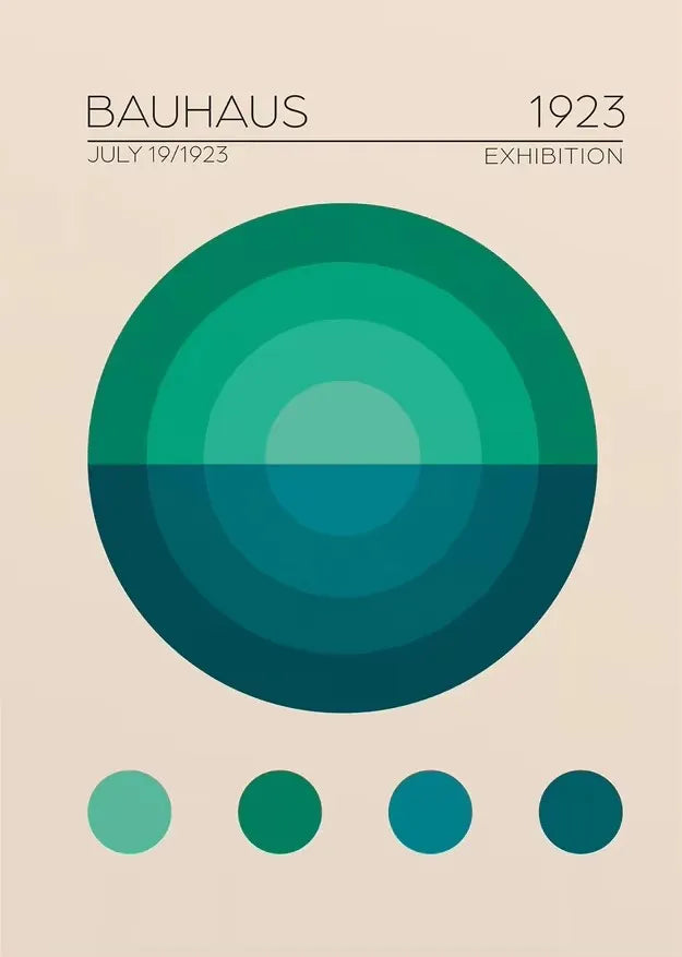 Bauhaus Abstract  Pop Art Geometric Poster (No Frame)
