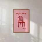 Simple Trendy Text Printing Poster (No Frame)