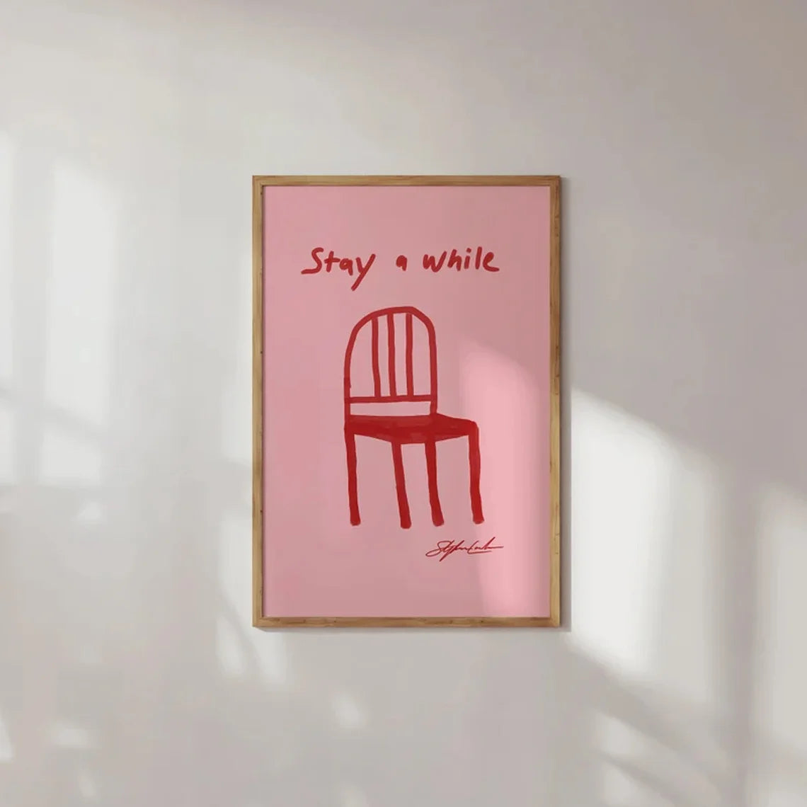 Simple Trendy Text Printing Poster (No Frame)