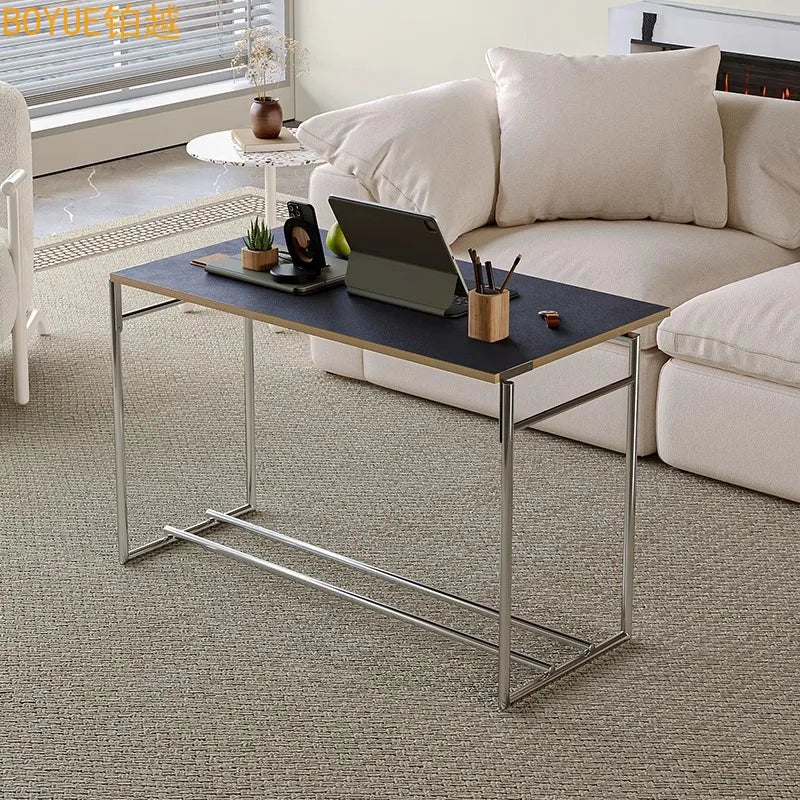 Vintage Stainless Steel Low Side Table