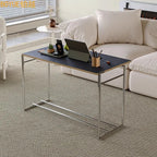 Vintage Stainless Steel Low Side Table