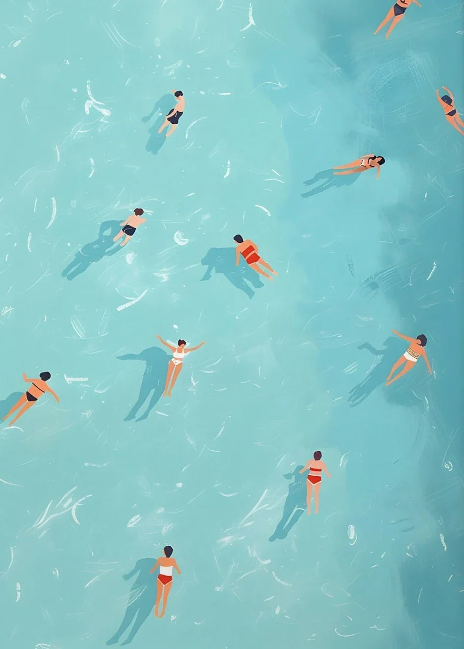 Summer Swimming Wall Art Print Poster (No Frame)