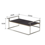Vintage Stainless Steel Low Side Table
