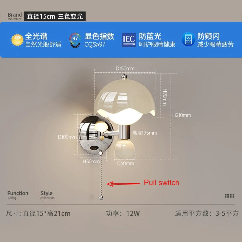 Full Spectrum Eggshell Wall Lamp