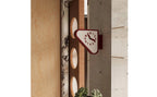 Double Sided Corner Wall Clock Red Frame Corner Wall Clock Home Timepiece Arabic Numerals Grid Face