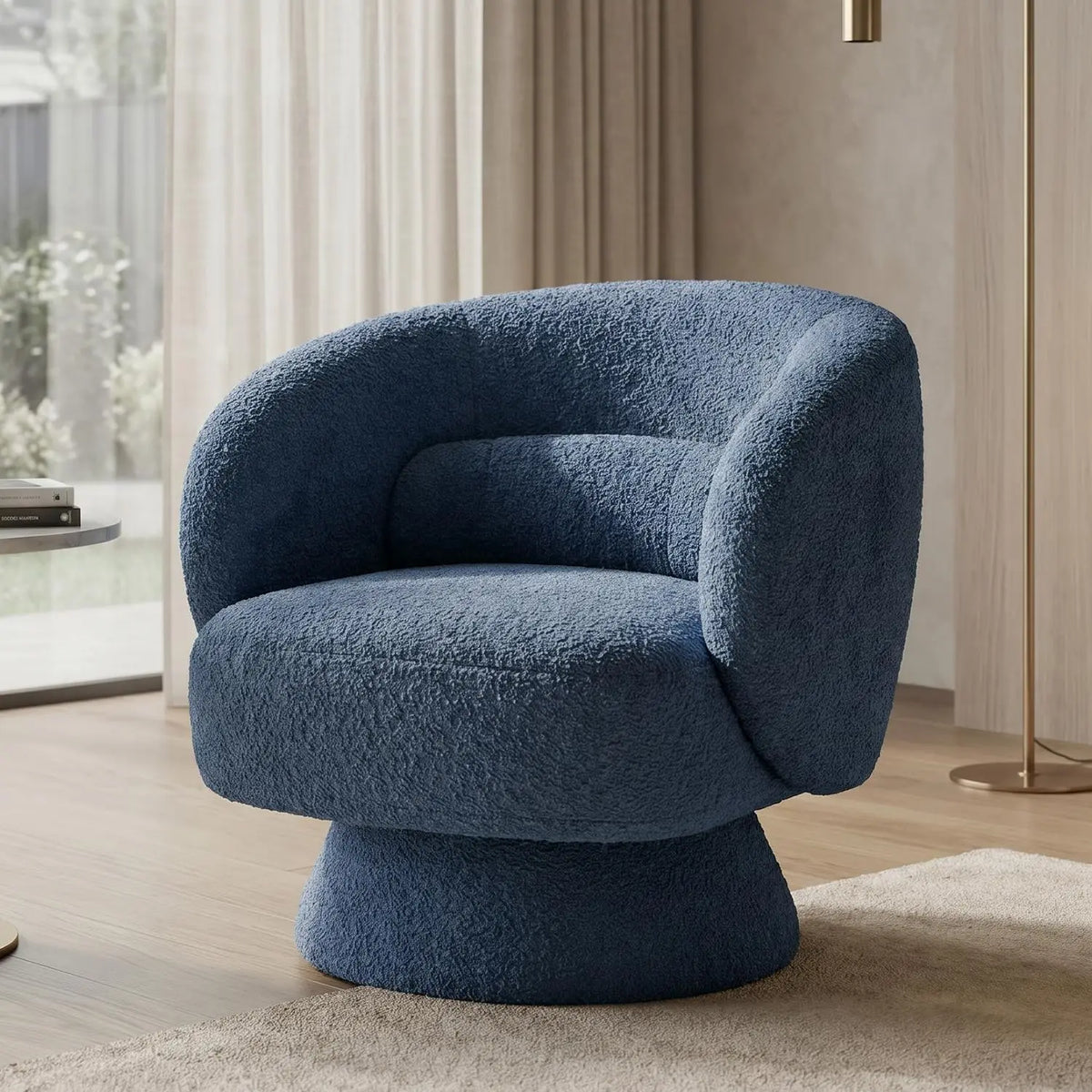360 Swivel Curved Back Accent Chair