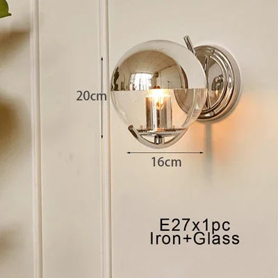 Chrome Glass Wall Sconce