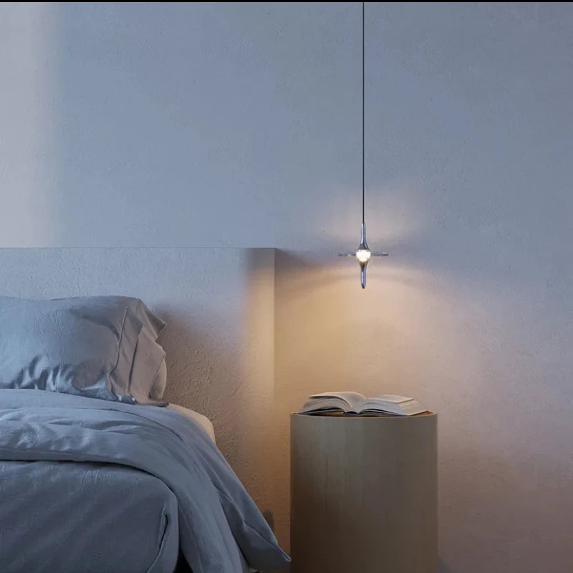 Modern Light Water Ripple Glass Hanging Lamp
