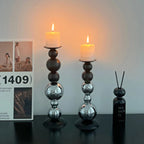 1 set (2 pieces) light luxury aromatherapy candles candle holders decorative table props household simple decoration