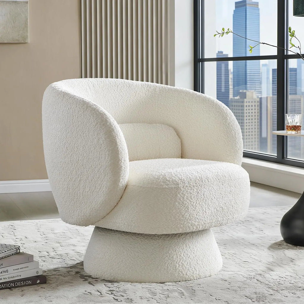 360 Swivel Curved Back Accent Chair